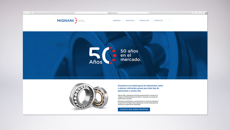 MIGNAN軸承品牌網站設計-上海工業品品牌形象設計logo設計VI設計公司