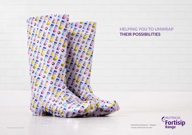 Nuticia 營養補品保健品平面廣告創意設計-登山靴-上海廣告策劃設計公司