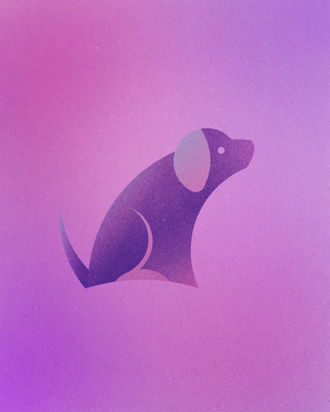 13個彩色動物夠logo設計——由13個圓圈標準化制圖創造的logo