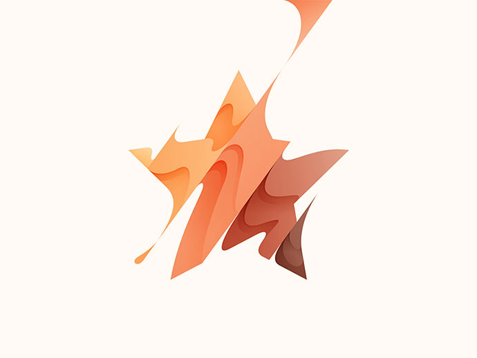 上海logo設計公司2016-2017年50個絕佳創意logo設計案例欣賞-多層次星logo