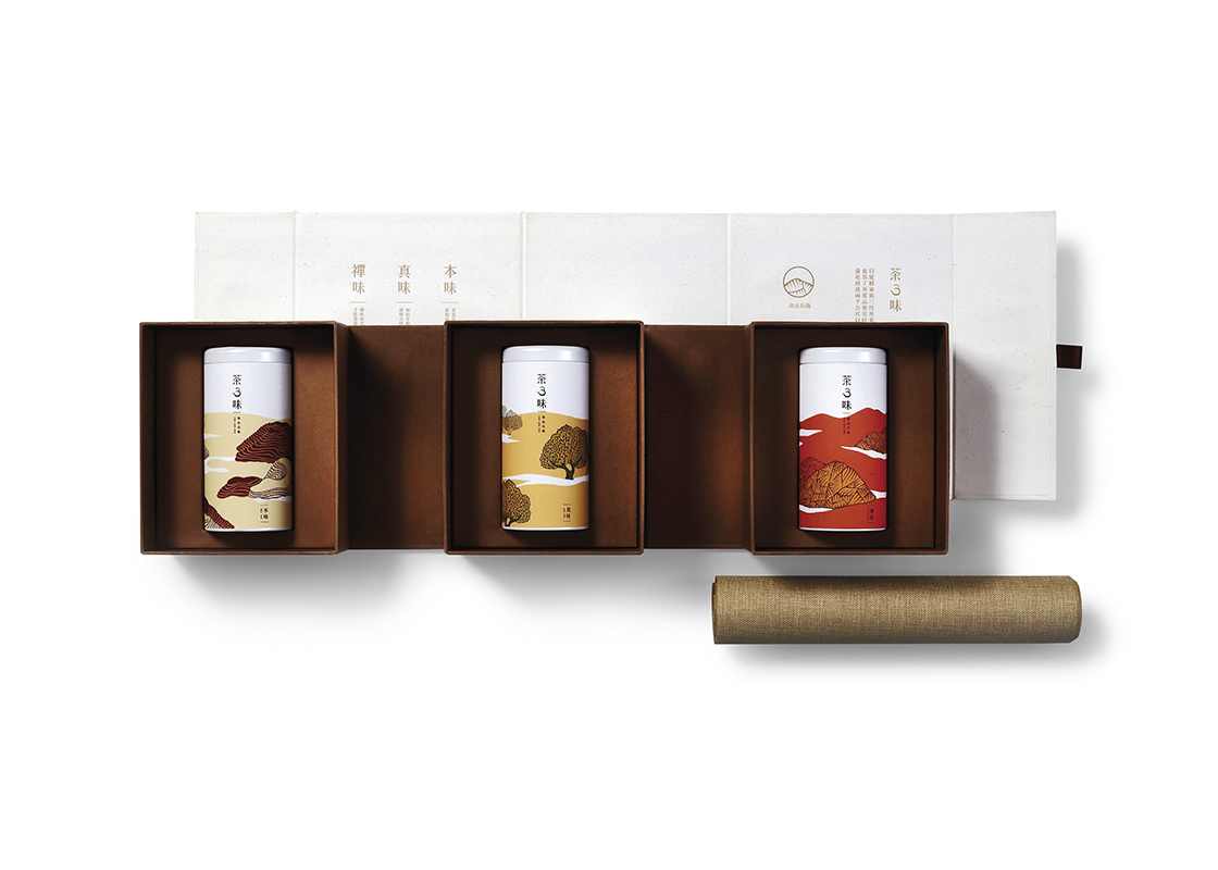 寫意插畫風茶3味臺灣烏龍茶包裝設計-上海茶葉包裝設計公司