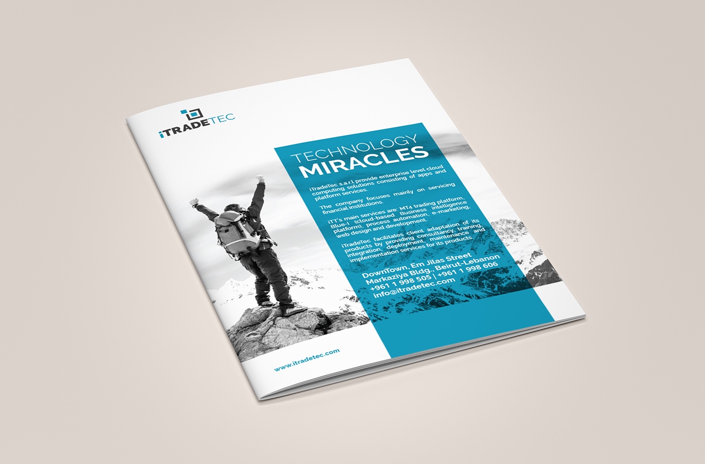 塞浦路斯自貿科技公司藍色簡約風格宣傳冊-上海宣傳畫冊設計公司