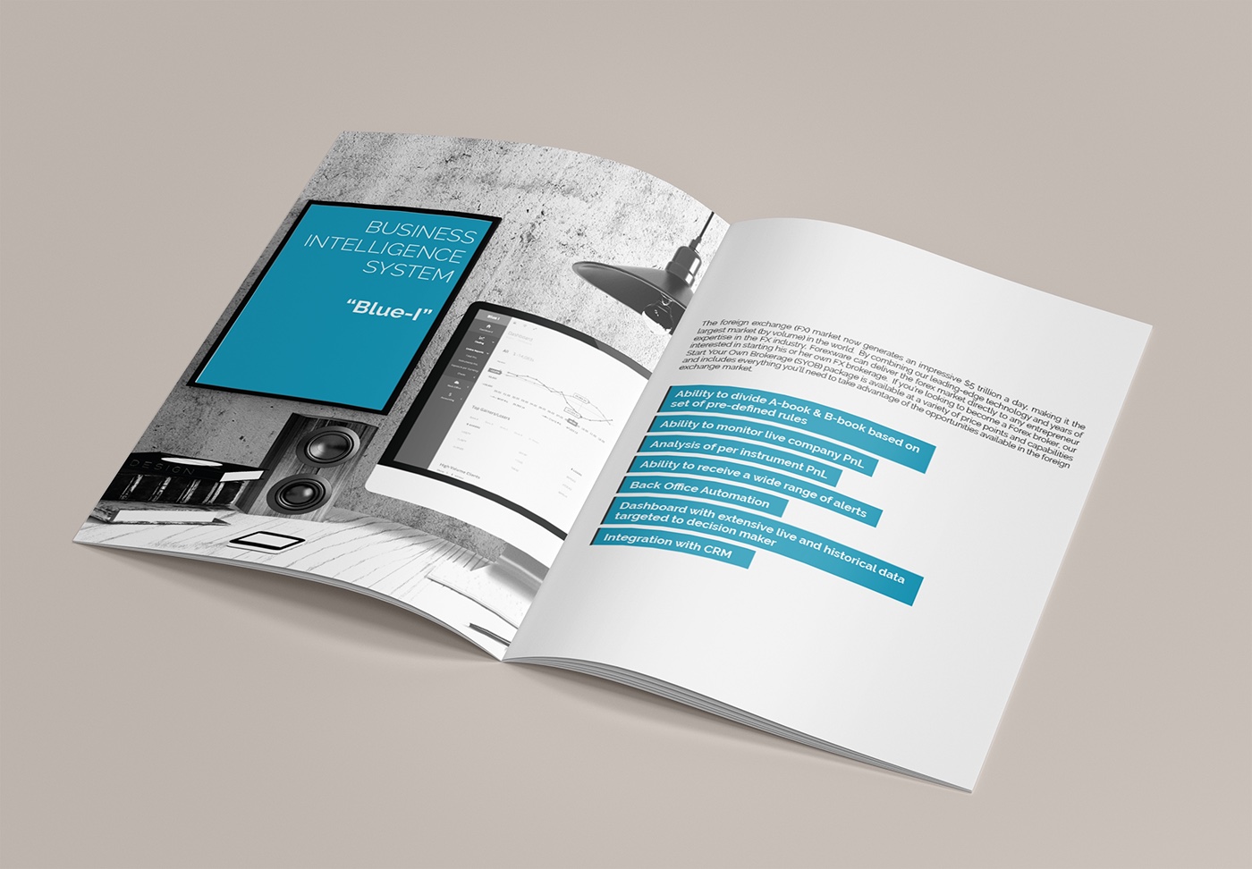 塞浦路斯自貿科技公司藍色簡約風格宣傳冊-上海宣傳畫冊設計公司