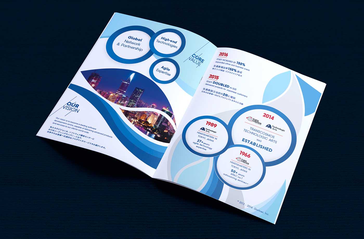 越南創世紀科技藝術公司商務風格宣傳冊-上海宣傳冊設計公司