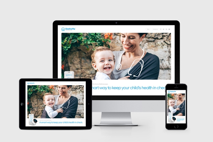 StethoMe兒童日常健康監測精密醫療設備品牌形象策劃設計-網站設計
