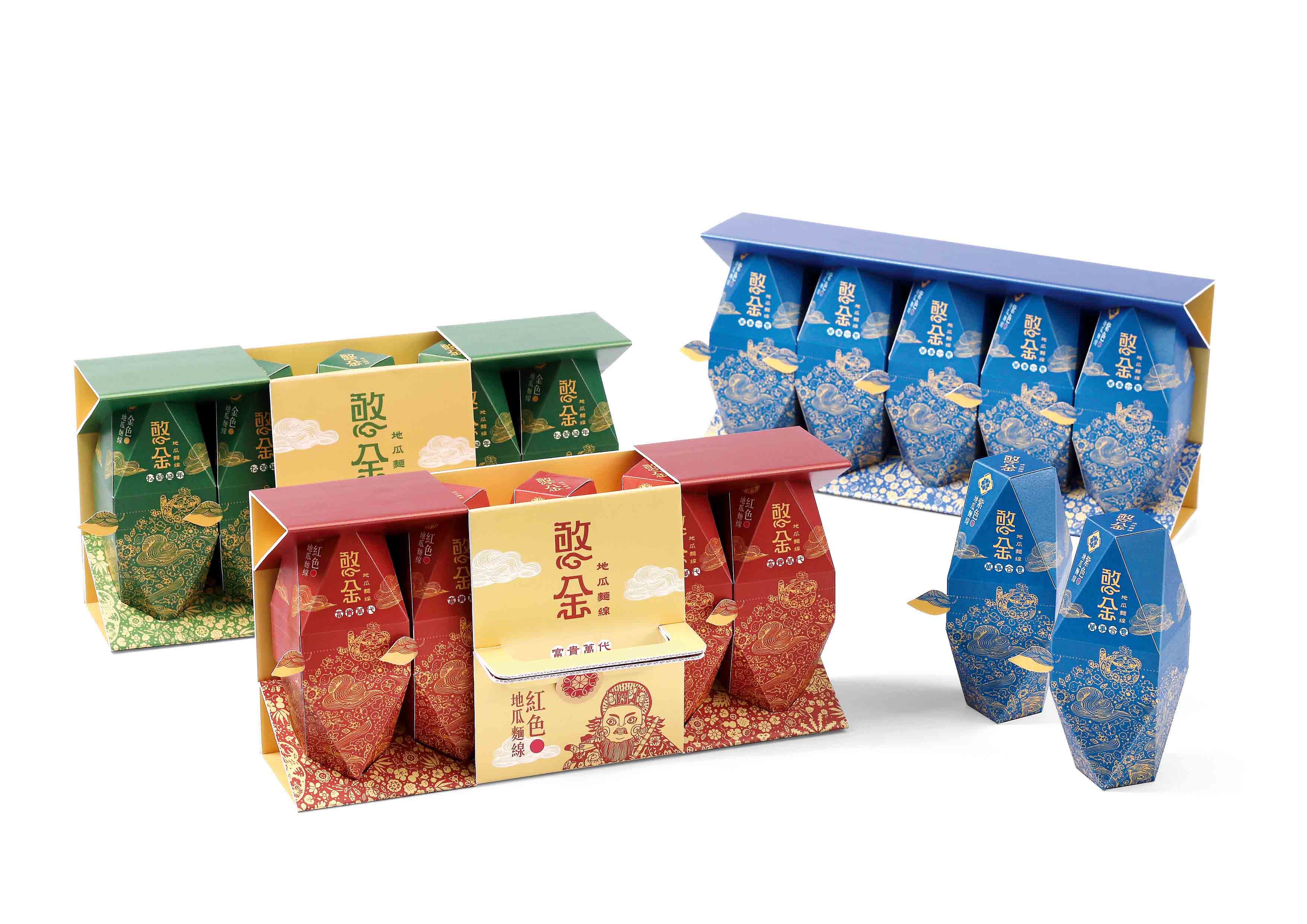 臺灣傳統民族風插畫創意面條包裝-上海包裝設計公司