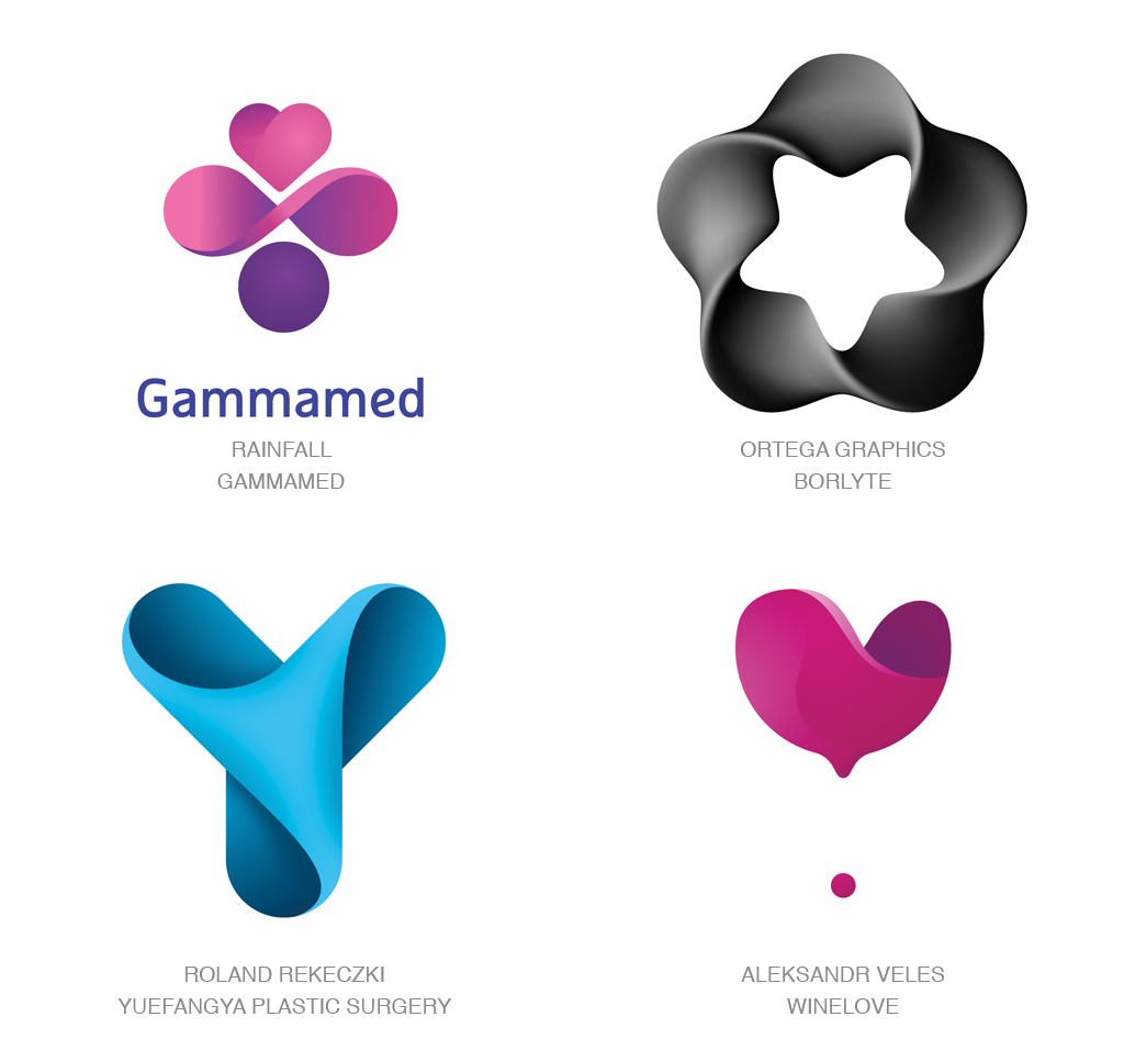 立體彎曲logo-2017年LOGO設計趨勢報告完整版-上海LOGO設計公司