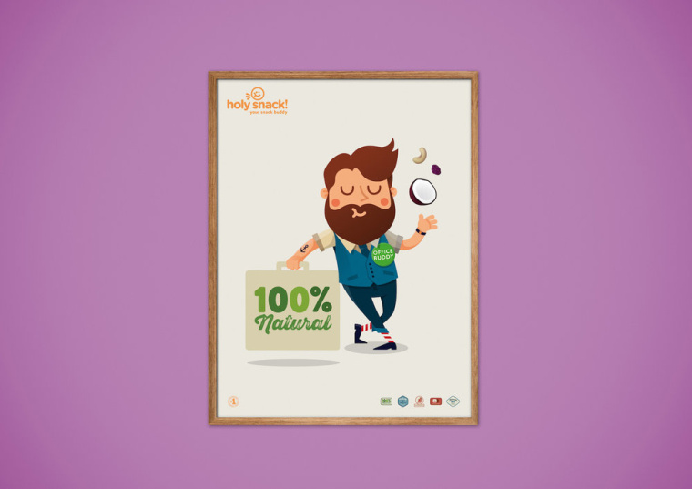 提升身體活力的holy 休閑零食小吃包裝設計人物插畫設計-上海品牌策劃包裝設計公司