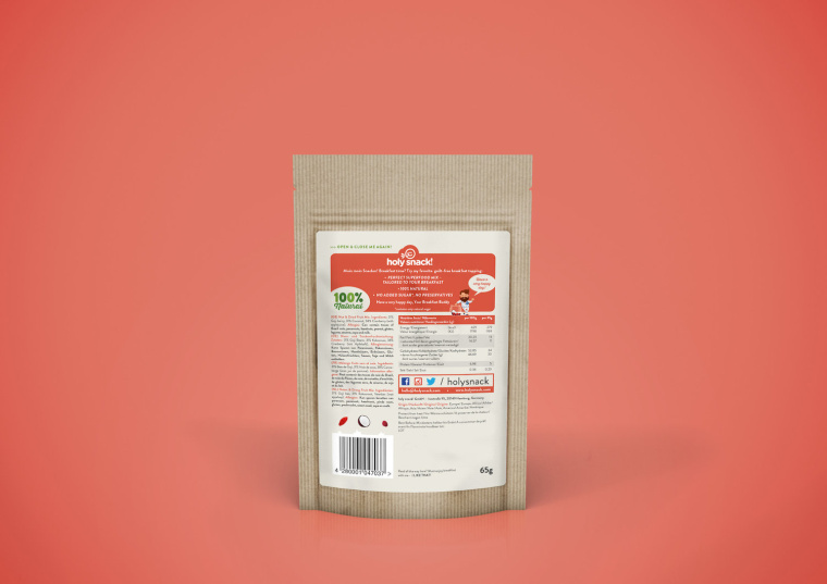 提升身體活力的holy 休閑零食小吃包裝設計人物插畫設計-上海品牌策劃包裝設計公司