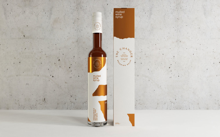 The Changer 葡萄酒糖漿閃亮金色包裝設計-上海包裝設計公司