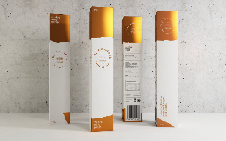 The Changer 葡萄酒糖漿閃亮金色包裝設計-上海包裝設計公司
