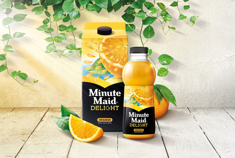 美汁源果汁品牌新包裝規范視覺識別設計-黑色差異化視覺戰略和超真實圖像的視覺沖擊