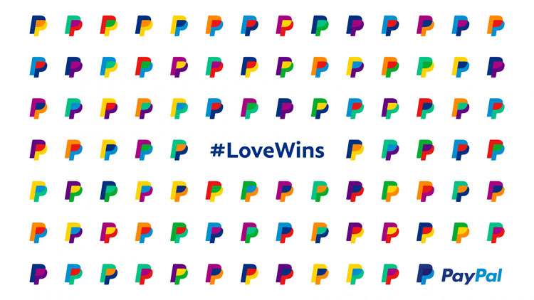 上海品牌VI設計公司分享：PayPal全球品牌推廣視覺識別設計指南-炫彩logo變體組合強烈視覺效果