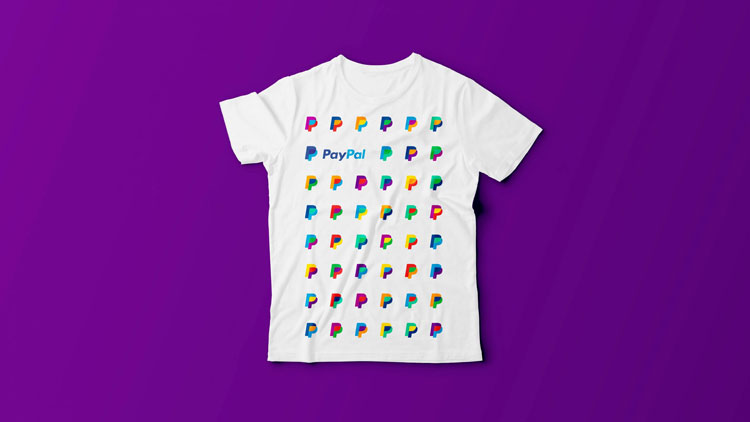 上海品牌VI設計公司分享：PayPal全球品牌推廣視覺識別設計指南-炫彩logo變體組合強烈視覺效果
