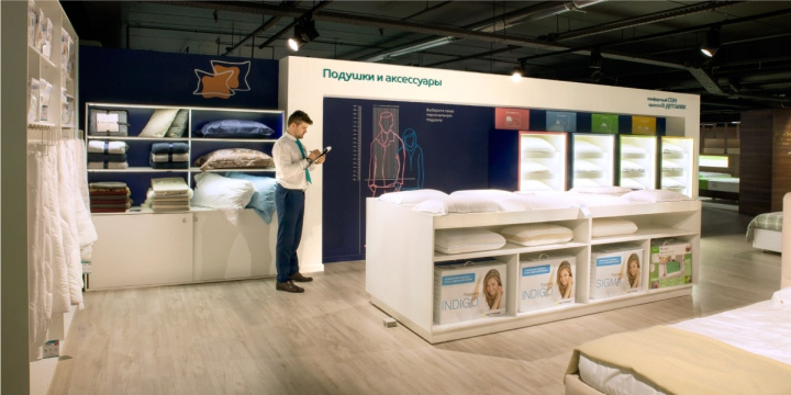 俄羅斯Askona 健康睡眠用品床墊和臥室家具品牌專賣店設計-上海品牌設計公司