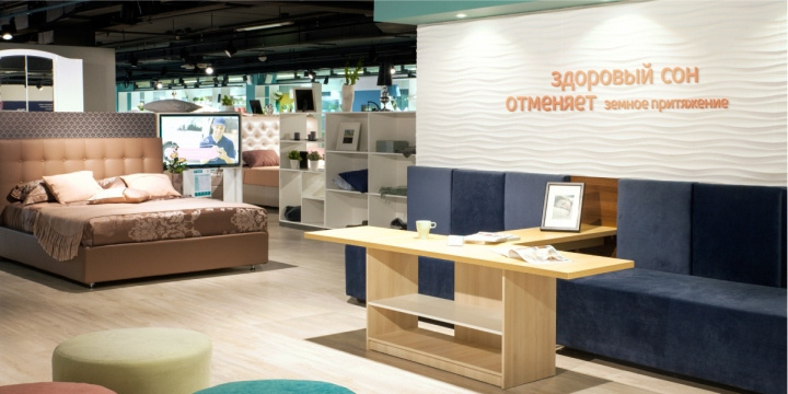 俄羅斯Askona 健康睡眠用品床墊和臥室家具品牌專賣店設計-上海品牌設計公司