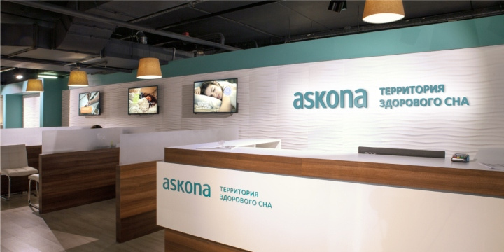 俄羅斯Askona 健康睡眠用品床墊和臥室家具品牌專賣店設計-上海品牌設計公司