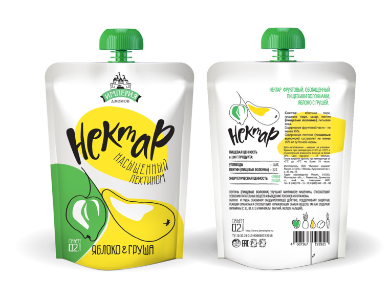 上包裝設計公司分享：果醬和花蜜飲料吸嘴袋包裝設計