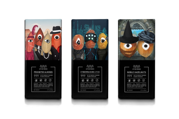 素食大麻巧克力另類卡通玩偶風格包裝設計公司-上海包裝設計公司欣賞