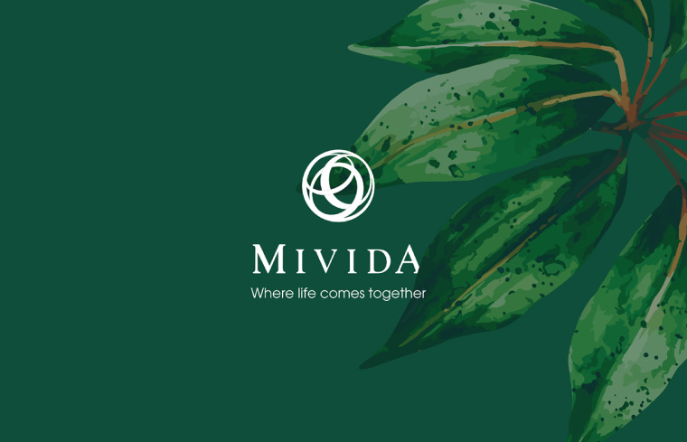 上海logo設計公司分享簡約綠色環保格調米韋達高檔小區住宿地產品牌logo設計