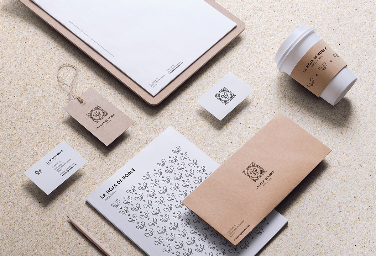 上海品牌VI設(shè)計公司分享一個簡約樸素風(fēng)格像樹葉鄉(xiāng)村酒店VI設(shè)計logo設(shè)計