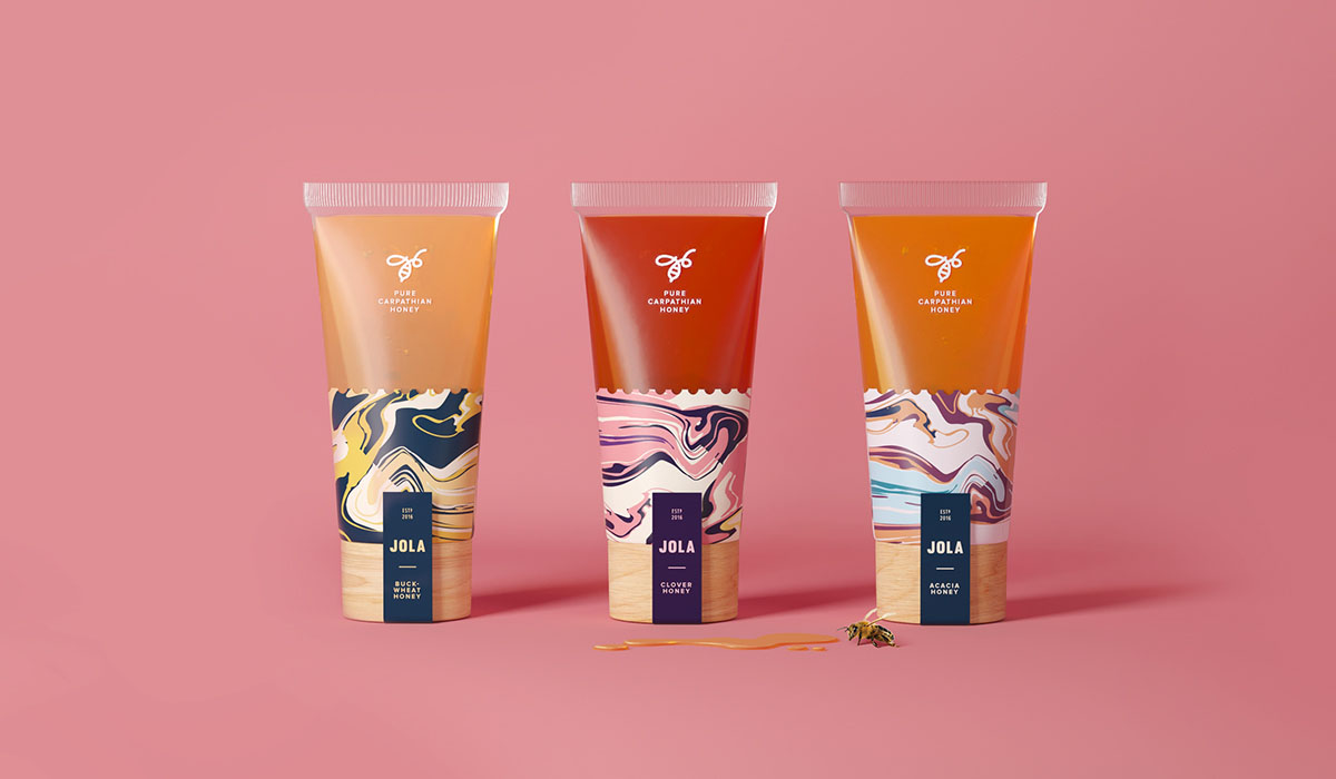 年輕蜂蜜品牌“JOLA”品牌形象設計--蜂蜜深加工產品包裝設計
