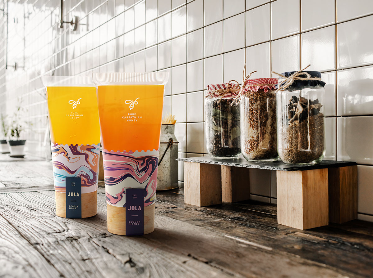 年輕蜂蜜品牌“JOLA”品牌形象設計--蜂蜜深加工產品包裝設計