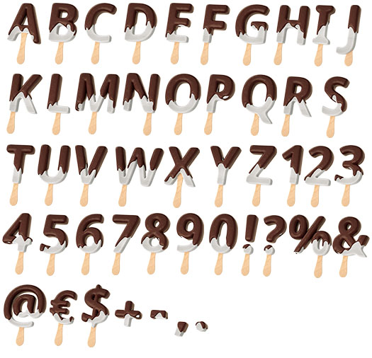 巧克力牛奶創意英文字體設計-上海品牌設計公司