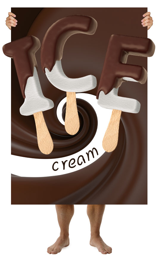 巧克力牛奶創意英文字體設計-上海品牌設計公司