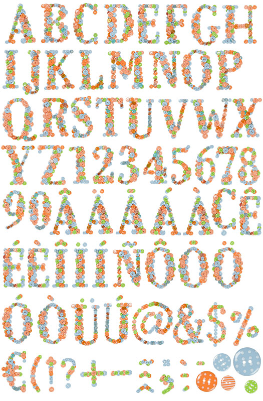 紐扣創意英文字體設計-上海品牌設計公司