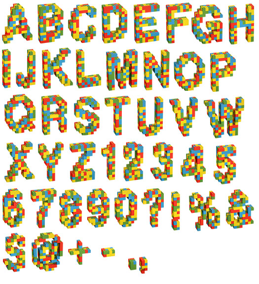 積木風格創意英文字體設計-上海品牌設計公司