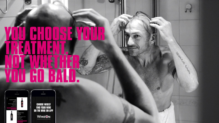 Wine On 葡萄酒網站平面廣告創意設計欣賞“尖叫文案-治療”篇-上海廣告營銷創意策劃設計公司