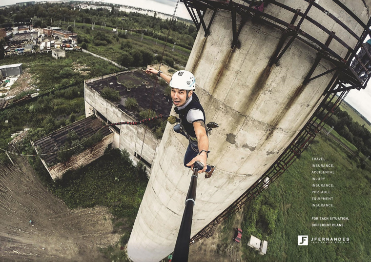 JFernades保險經紀平面廣告創意設計欣賞“健康保險-便攜設備險”篇-上海廣告策劃設計公司