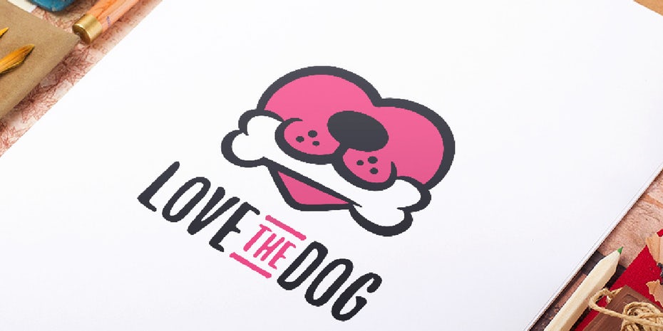 骨頭圖案寵物logo設計---上海logo設計公司