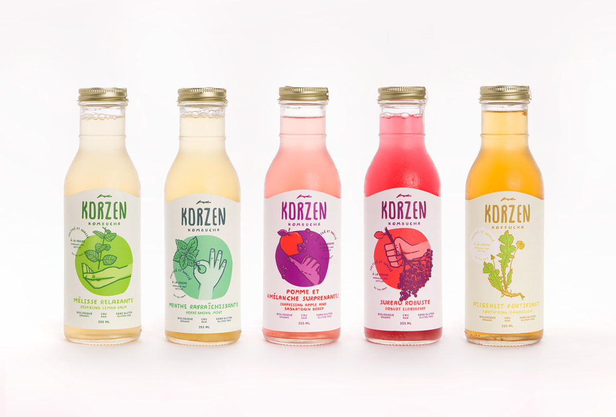 Korzen 健康果汁包裝設(shè)計(jì)插畫設(shè)計(jì)欣賞-上海包裝設(shè)計(jì)公司