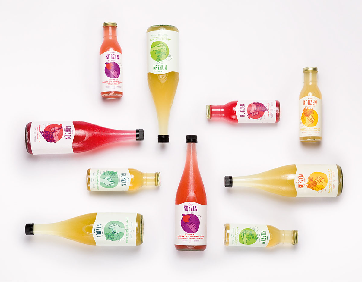 Korzen 健康果汁包裝設(shè)計(jì)插畫設(shè)計(jì)欣賞-上海包裝設(shè)計(jì)公司
