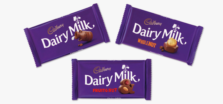 吉百利牛奶巧克力品牌設計包裝設計欣賞