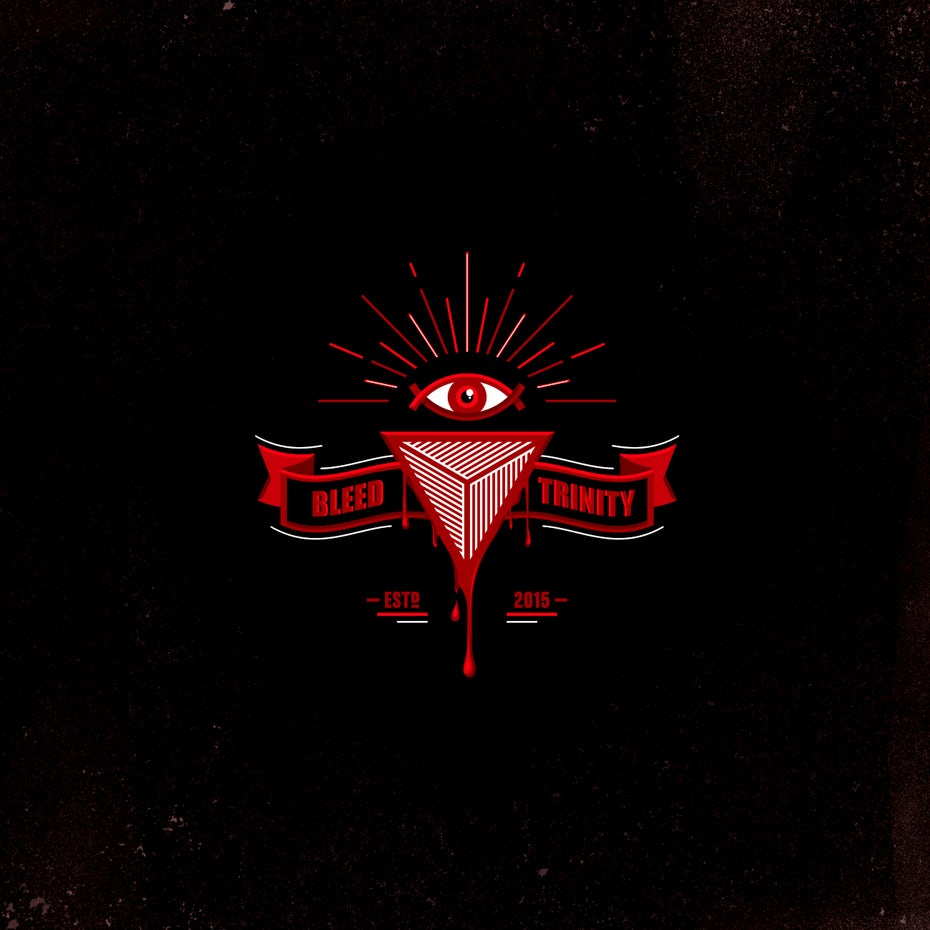 有插圖的和異想天開的三角形logo設計--上海logo設計公司