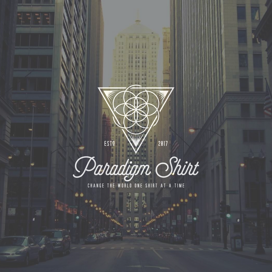 時髦的裝飾線三角形logo設計--上海logo設計公司