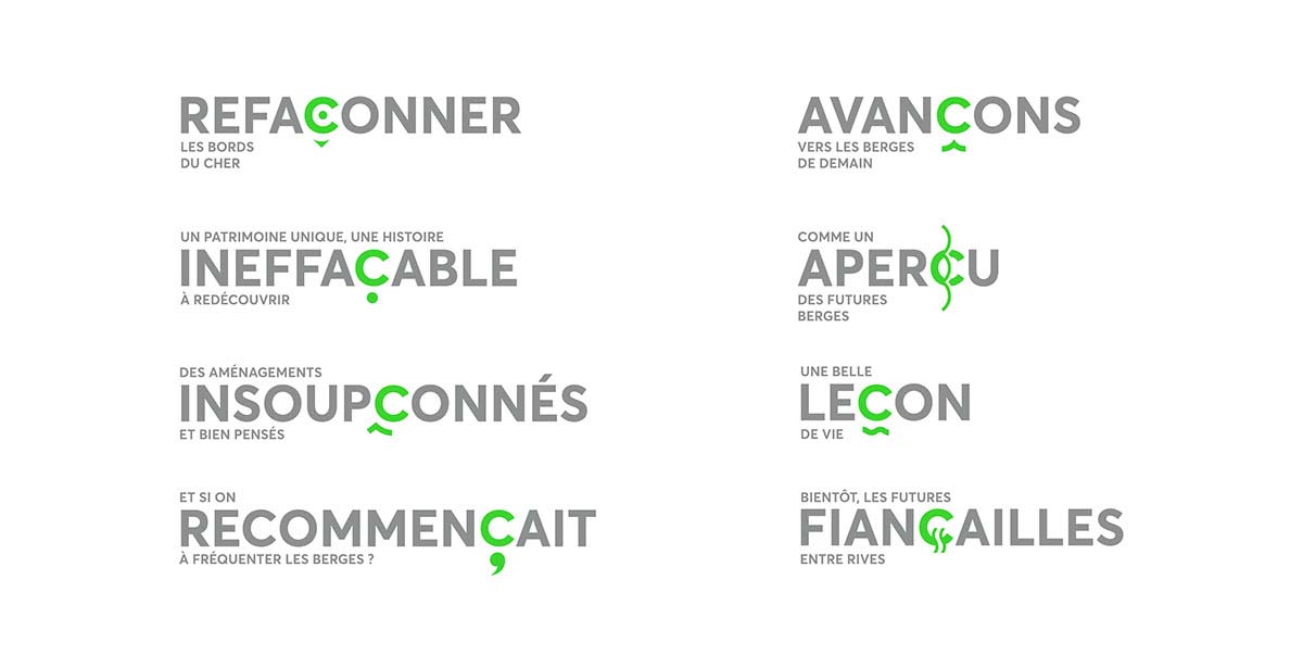 法國城市河道開發項目音符符號品牌形象VI設計logo設計