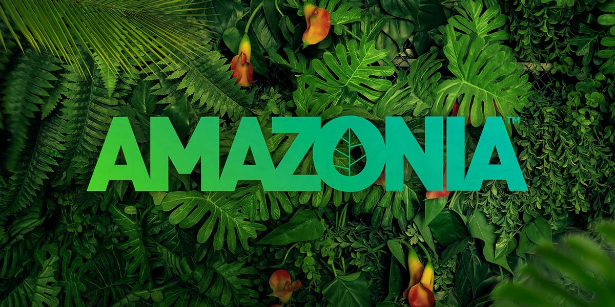 Amazonia 亞馬遜飲料葉子logo-上海logo設計公司