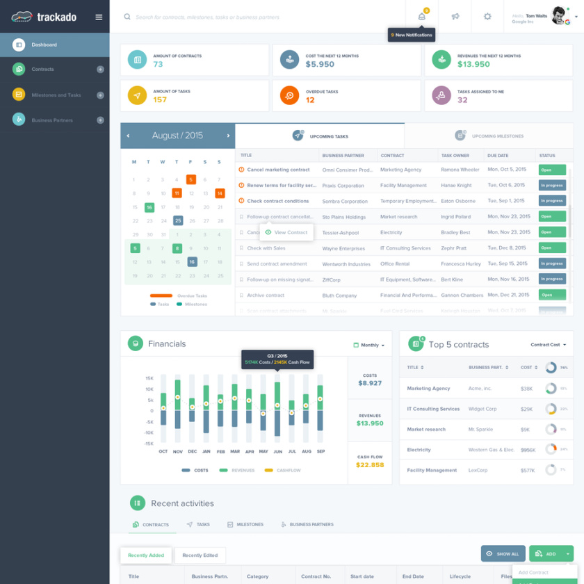 財務和業務管理軟件手機APP設計