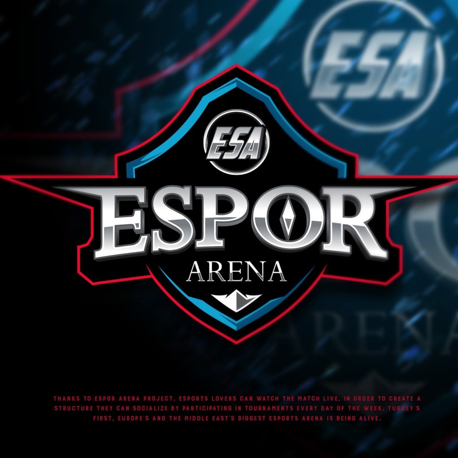 黃金和銀logo設計-Espor Arena項目標志設計