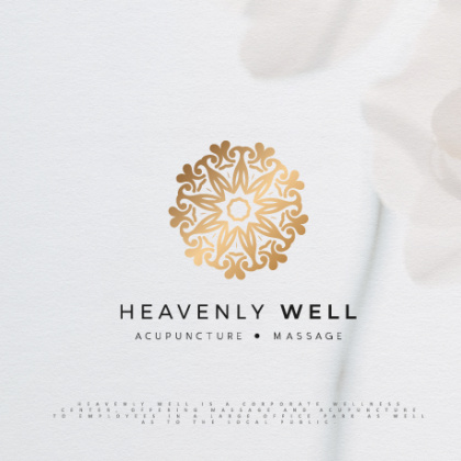 金箔logo設計-健康按摩中心標志設計