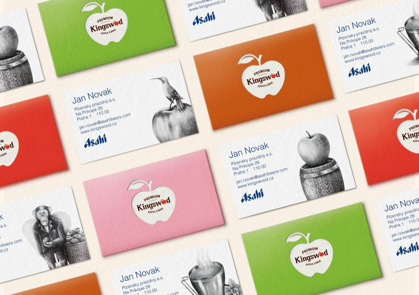 Kingswood蘋果酒包裝標簽設計-商業名片