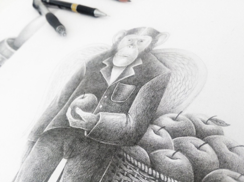 Kingswood蘋果酒包裝標簽設計-猴子畫