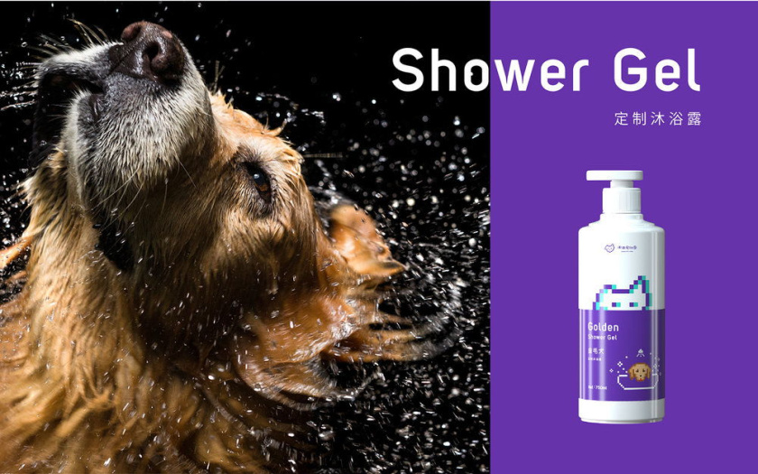 Nonda寵物店商品品牌包裝設計，馬賽克寵物插畫風格