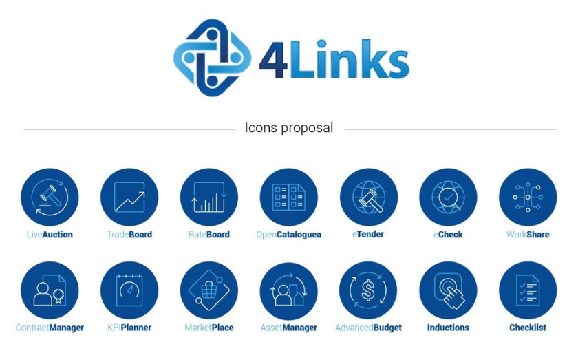 4Links圖標設計-網頁設計、網站開發、用戶界面和用戶體驗