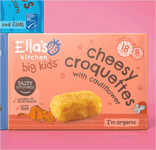 Ella''s Kitchen兒童冷凍食品系列新品logo設計包裝設計