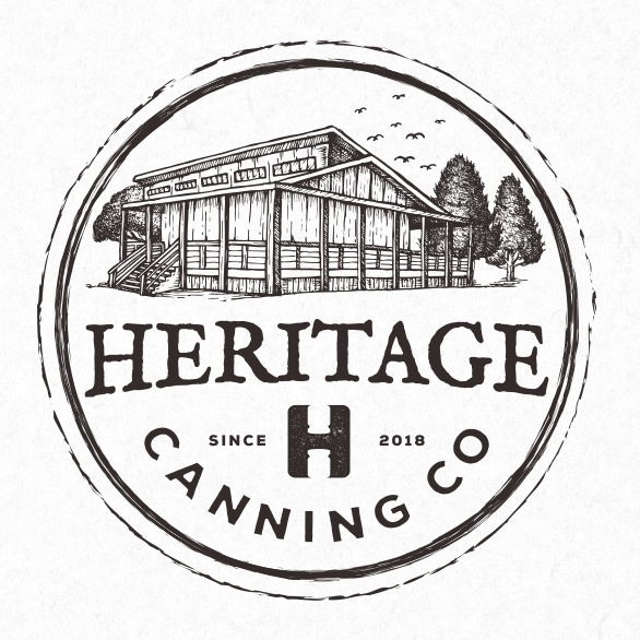 復古單黑色徽標logo設計-Heritage Canning Co.標志logo設計